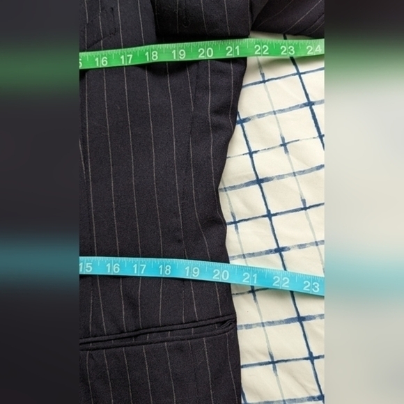 Vintage Ralph Lauren Pinned Strip 100% Wool Sport Suit Jacket Blazer  43/ 37 Reg - Picture 13 of 13